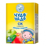 Chudo-Chado apple-peach juice with pulp for children from 4 months 200ml - image-0